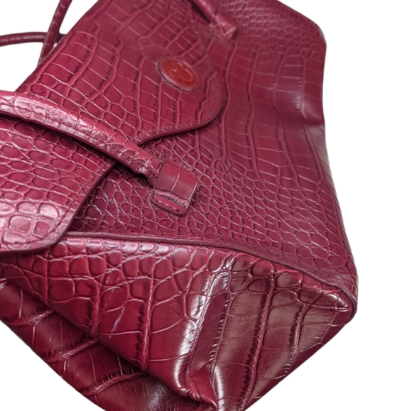 Disney Red Croc Embossed Shoulder Bag with ID Wallet ❤️ - Picture 5 of 13
